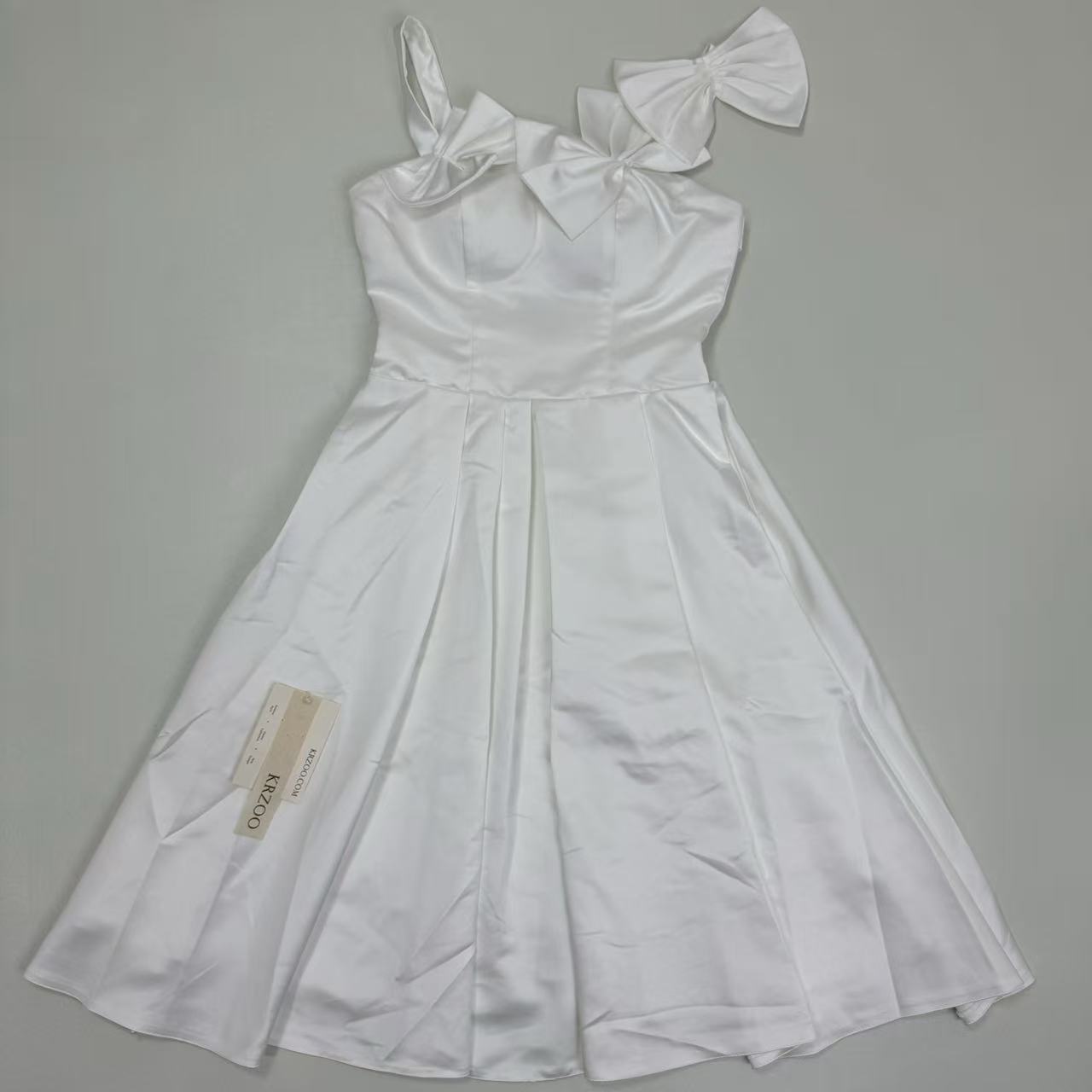 White French-style evening dress