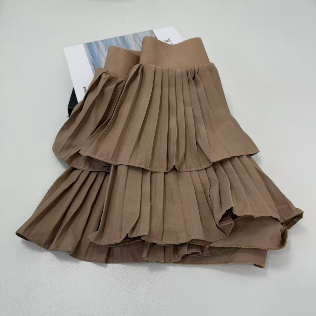 Cake high-waisted A-line short skirt