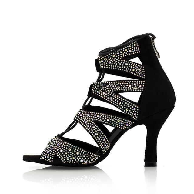 Women's Rhinestone Customized Heels Dance Boots JazSalsa Dance Shoes