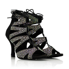 Women's Rhinestone Customized Heels Dance Boots JazSalsa Dance Shoes
