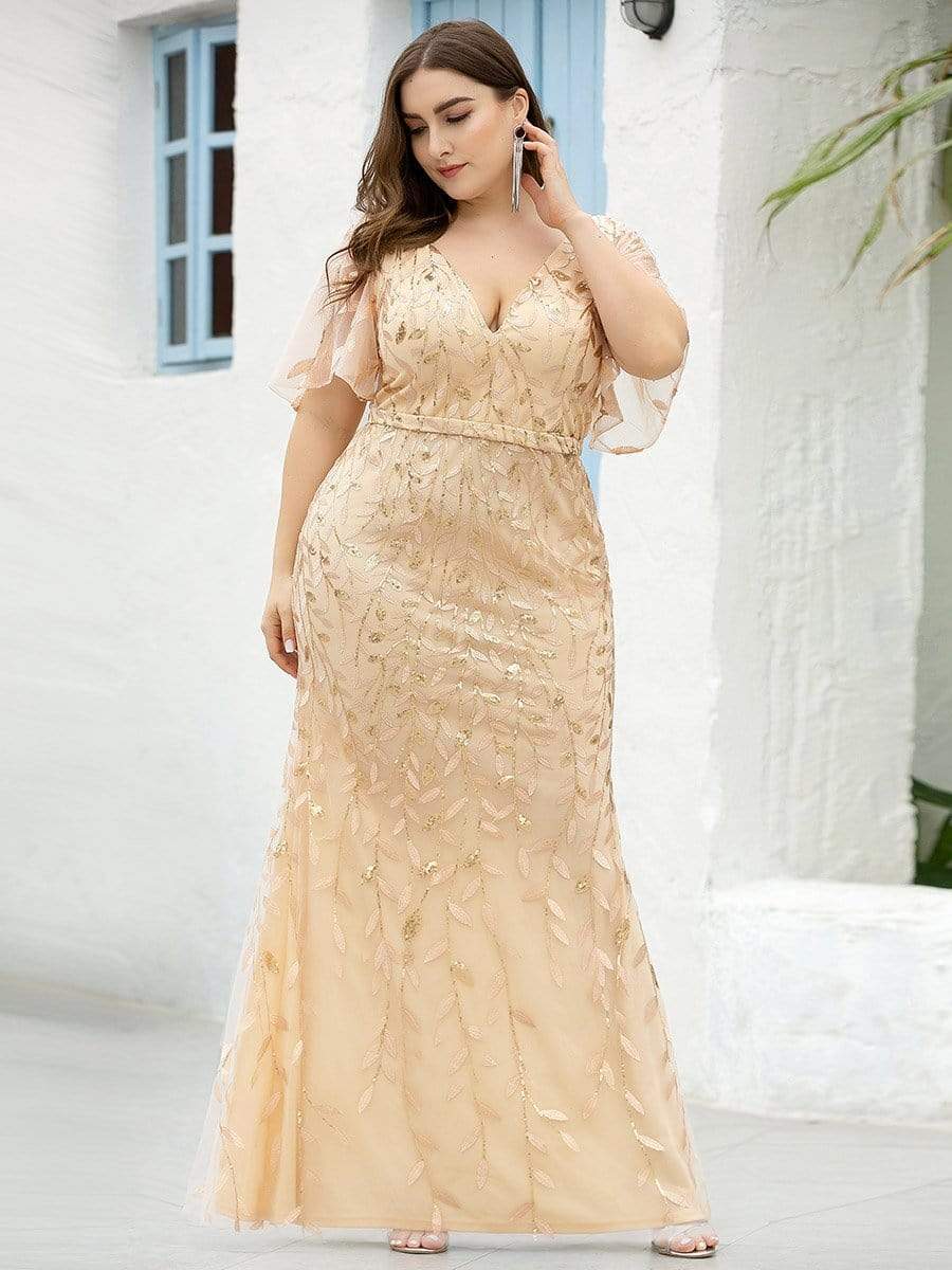 Long Mermaid Style Plus Size Formal Dress for Special Occasions