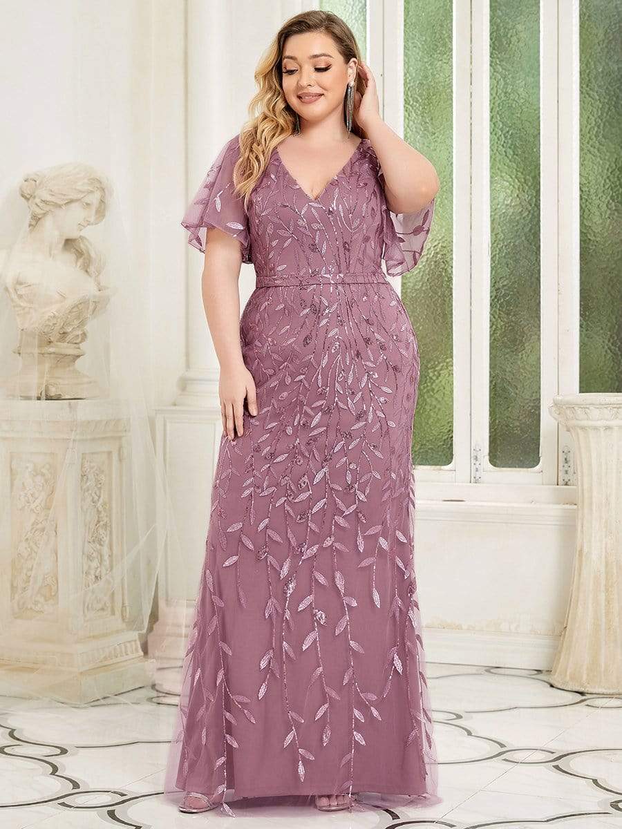Long Mermaid Style Plus Size Formal Dress for Special Occasions