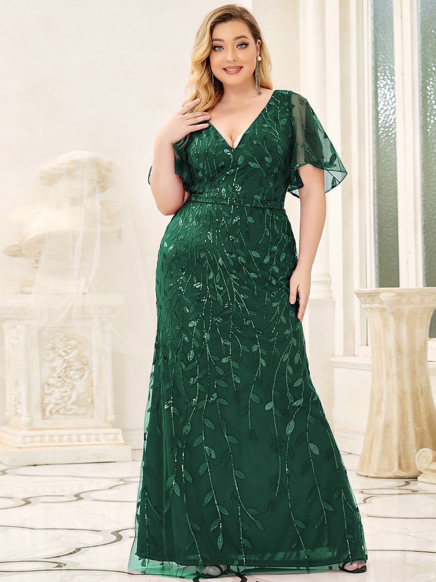 Long Mermaid Style Plus Size Formal Dress for Special Occasions