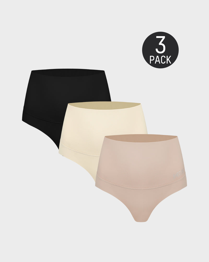 3-Pack High-Rise Seamless Thong Panty