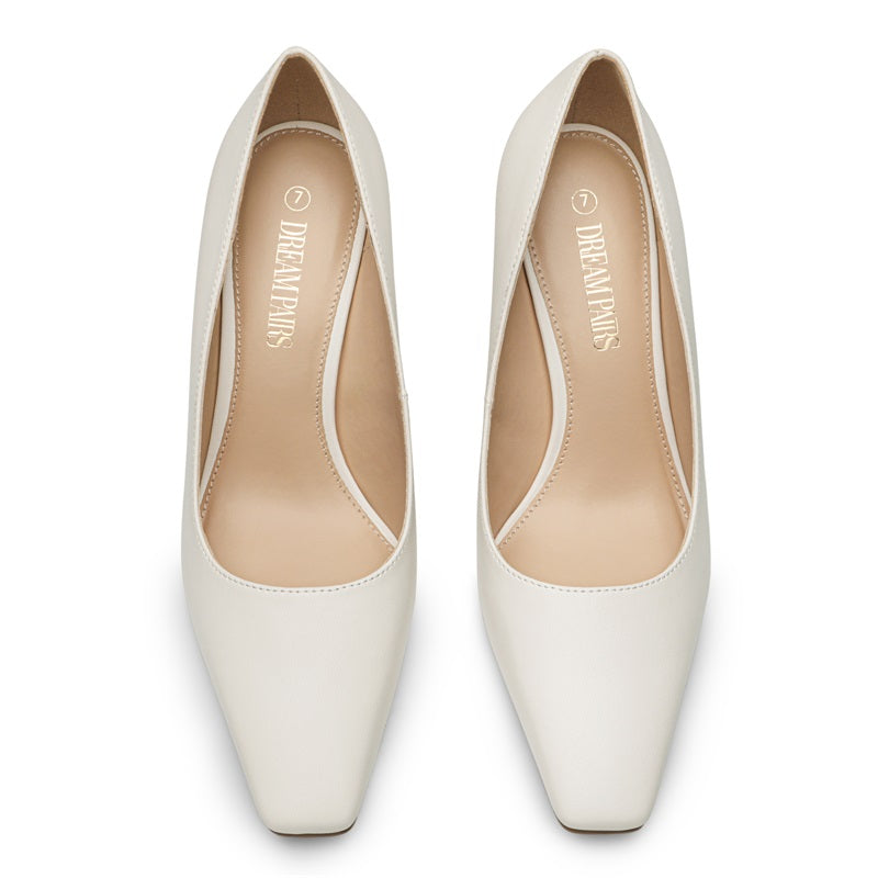 Square Toe Stiletto High Heels Pumps
